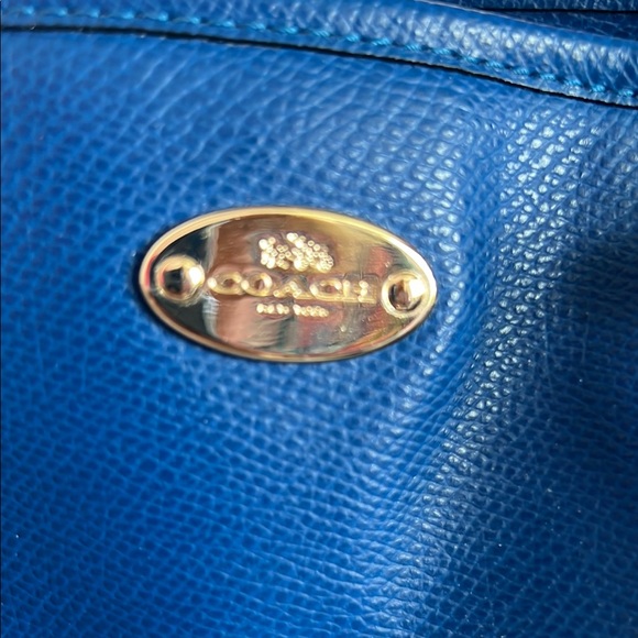 VINTAGE COACH MARGOT Blue Leather 2 Way Satchel - Picture 3 of 13